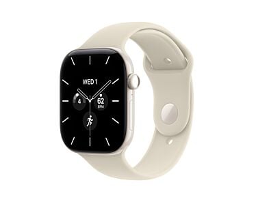 Apple Watch Series 12 GPS + Cellular Koperta 46mm z Ceramiki w kolorze Białej perły z Paskiem sportowym w kolorze Piasku - S/M