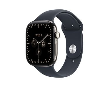 Apple Watch Series 12 GPS + Cellular Koperta 46mm z Tytanu w kolorze Naturalnym z Paskiem sportowym w kolorze Granatu - M/L