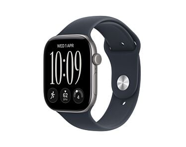 Apple Watch Series 12 GPS Koperta 46mm z Aluminium w kolorze Gwiezdnej szarości z Paskiem sportowym w kolorze Granatu - S/M