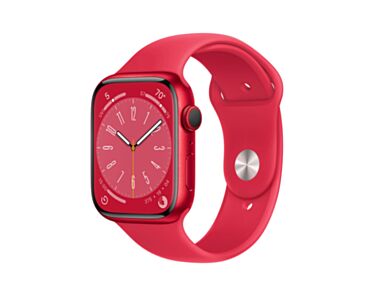 Apple Watch Series 8 GPS + Cellular Koperta 45mm z Aluminium w kolorze (PRODUCT)RED z Paskiem sportowym w kolorze (PRODUCT)RED