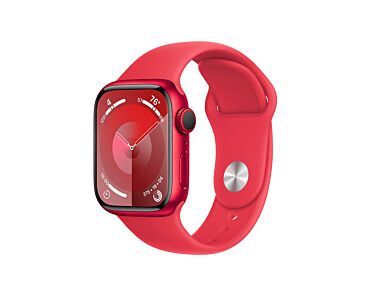 Apple Watch Series 9 GPS + Cellular Koperta 41mm z Aluminium w kolorze (PRODUCT)RED z Paskiem sportowym w kolorze (PRODUCT)RED - rozmiar M/L