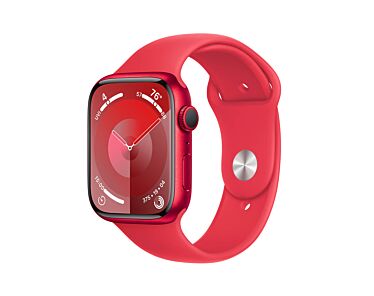 Apple Watch Series 9 GPS Koperta 45mm z Aluminium w kolorze (PRODUCT)RED z Paskiem sportowym w kolorze (PRODUCT)RED - rozmiar M/L