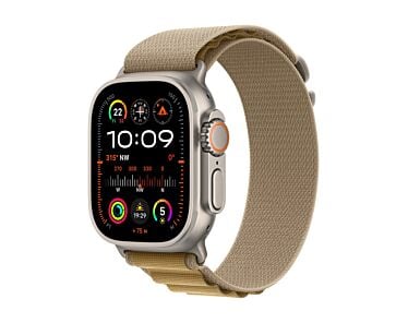 Apple Watch Ultra 2 GPS + Cellular Koperta 49mm z Tytanu w kolorze Naturalnym z Opaską Alpine w kolorze Beżowym - S