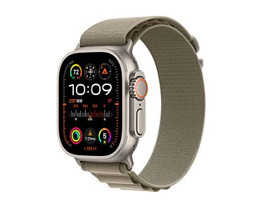 Apple Watch Ultra 2 GPS + Cellular Koperta 49mm z tytanu z Opaską Alpine w kolorze moro - rozmiar L