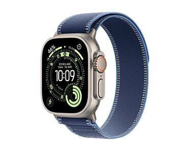 Apple Watch Ultra 3 GPS + Cellular Koperta 49mm z Tytanu w kolorze Naturalnym z Opaską Trail w kolorze niebieskim/jaskrawoniebieskim - M/L - Outlet