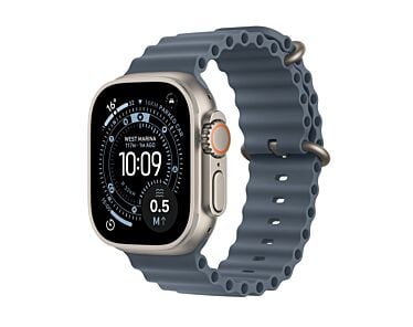 Apple Watch Ultra 3 GPS + Cellular Koperta 49mm z Tytanu w kolorze Naturalnym z Paskiem Ocean w kolorze Marynarskiego granatu - Outlet