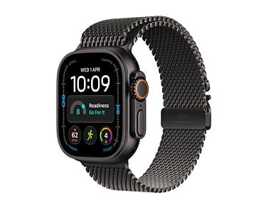 Apple Watch Ultra 4 GPS + Cellular Koperta 49mm z Tytanu w kolorze Czarnym z Bransoletą mediolańską z tytanu w kolorze Czarnym - M