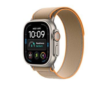 Apple Watch Ultra 4 GPS + Cellular Koperta 49mm z Tytanu w kolorze Naturalnym z Opaską Trail w kolorze Piasku - M/L