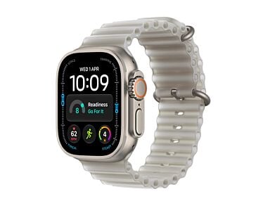 Apple Watch Ultra 4 GPS + Cellular Koperta 49mm z Tytanu w kolorze Naturalnym z Paskiem Ocean w kolorze Półprzezroczystej szarości