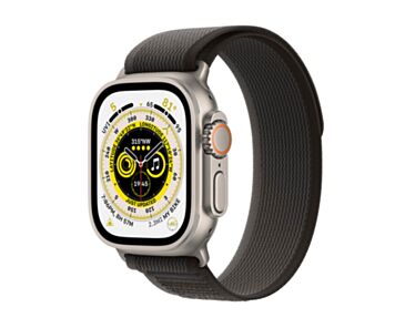 Apple Watch Ultra GPS + Cellular Koperta 49mm z Tytanu z Opaską Trail w kolorze czarnym/szarym - rozmiar S/M