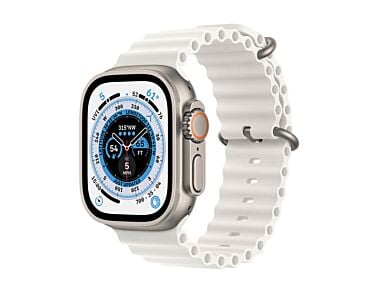 Apple Watch Ultra GPS + Cellular Koperta 49mm z tytanu z Paskiem Ocean w kolorze białym