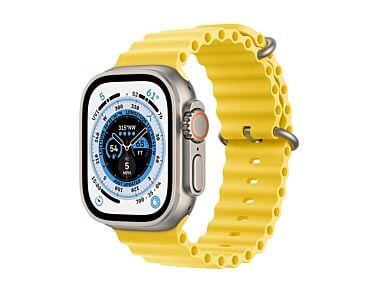 Apple Watch Ultra GPS + Cellular Koperta 49mm z tytanu z Paskiem Ocean w kolorze żółtym