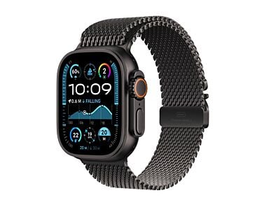 Apple Watch Ultra 2 GPS + Cellular Koperta 49mm z Tytanu w kolorze Czarnym z Bransoletą mediolańską z Tytanu w kolorze Czarnym - L