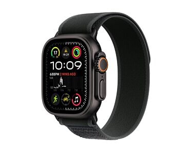Apple Watch Ultra 2 GPS + Cellular Koperta 49mm z Tytanu w kolorze Czarnym z Opaską Trail w kolorze Czarnym - S/M