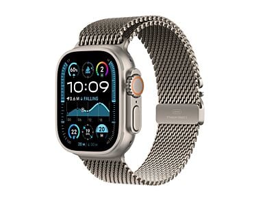 Apple Watch Ultra 2 GPS + Cellular Koperta 49mm z Tytanu w kolorze Naturalnym z Bransoletą mediolańską z Tytanu w kolorze Naturalnym - S