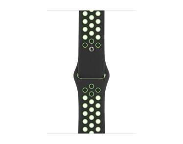 Apple Pasek sportowy Nike  w kolorze czarnym/ostrej limetki do koperty 44mm / 45mm / 46mm / 49mm - rozmiar S/M/L