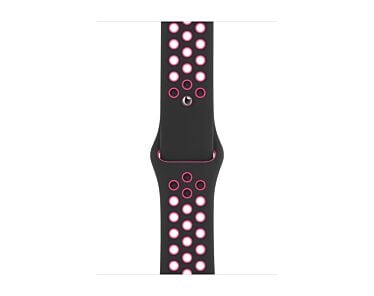 Apple Pasek sportowy Nike  w kolorze czarnym/intensywnego różu do koperty 44mm / 45mm / 46mm / 49mm - rozmiar S/M/L