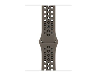 Apple Pasek sportowy Nike  w kolorze oliwkowym/czarnym do koperty 44mm / 45mm / 46mm / 49mm - rozmiar S/M/L