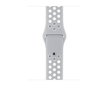 Apple Pasek sportowy Nike  w kolorze srebrnym/białym do koperty 42mm / 44mm / 45mm / 46mm / 49mm - rozmiar S/M/L