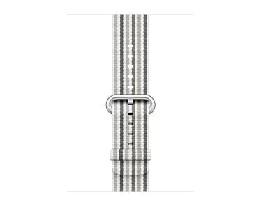 Apple Pasek nylonowy w kolorze szarym (prążki) do koperty 38mm / 40mm / 41mm / 42mm - rozmiar S/M