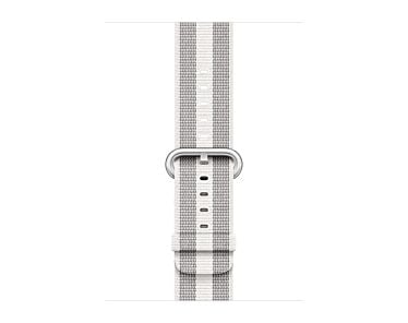 Apple Pasek nylonowy w kolorze białym (prążki) do koperty 42mm / 44mm / 45mm / 46mm / 49mm - rozmiar M/L