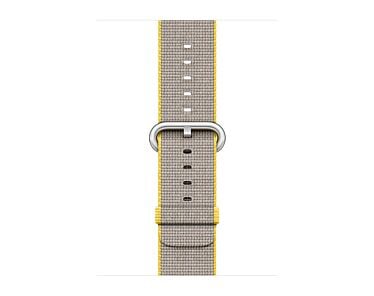 Apple Pasek nylonowy w kolorze żółtym/jasnoszarym do koperty 38mm / 40mm / 41mm / 42mm - rozmiar S/M