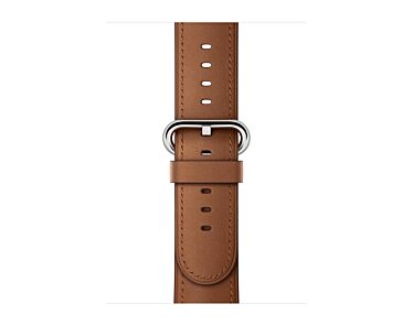 Apple Skórzany pasek z klamrą klasyczną w kolorze naturalnego brązu do koperty 42mm / 44mm / 45mm / 46mm / 49mm - rozmiar M/L