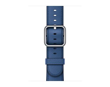 Apple Skórzany pasek z klamrą klasyczną w kolorze szafirowym do koperty 38mm / 40mm / 41mm / 42mm - rozmiar S/M