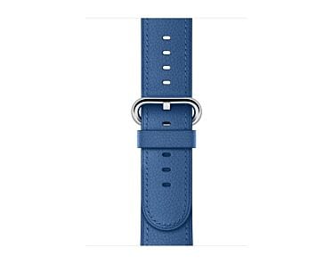Apple Skórzany pasek z klamrą klasyczną w kolorze morskiego błękitu do koperty 42mm / 44mm / 45mm / 46mm / 49mm - rozmiar M/L