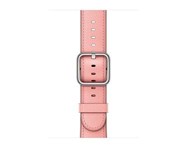Apple Skórzany pasek z klamrą klasyczną w kolorze delikatnego różu do koperty 42mm / 44mm / 45mm / 46mm / 49mm - rozmiar M/L
