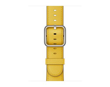 Apple Skórzany pasek z klamrą klasyczną w kolorze słonecznika do koperty 38mm / 40mm / 41mm / 42mm - rozmiar S/M
