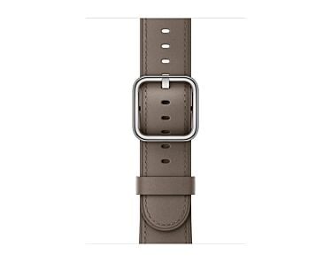 Apple Skórzany pasek z klamrą klasyczną w kolorze szarobrązowym do koperty 42mm / 44mm / 45mm / 46mm / 49mm - rozmiar M/L
