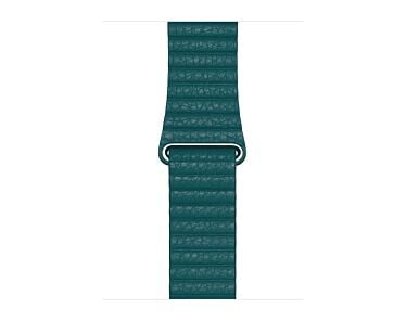 Apple Opaska skórzana w kolorze pawiego pióra do koperty 44mm / 45mm / 46mm / 49mm - rozmiar L