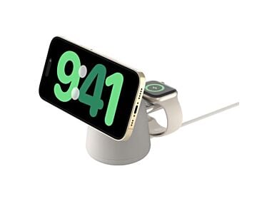 Belkin BoostCharge Pro Ładowarka bezprzewodowa 2in1 - Beżowa