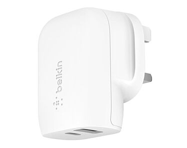 Belkin Ładowarka Dual USB-A 37W-25W - Biała