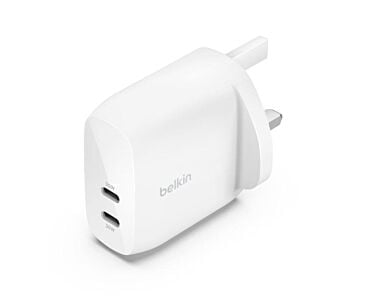 Belkin Ładowarka sieciowa podwójna 30W USB-C, PD 60W - Biała