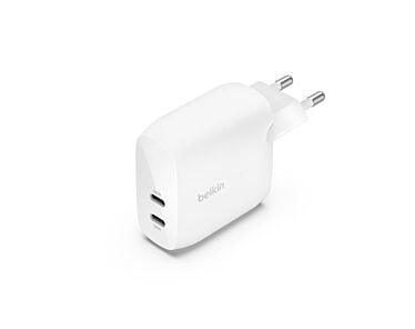 Belkin Ładowarka sieciowa podwójna 30W USB-C, PD 60W - Biała