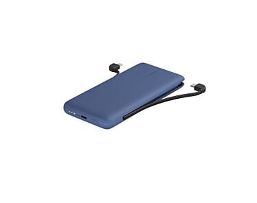 Belkin PowerBank 10 000mAh z kablami USB-C/ Lightning - Niebieski