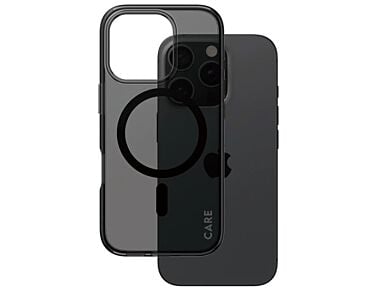 CARE by PanzerGlass Flagship Etui do iPhone 16 Pro z czarnym MagSafe - Smokey