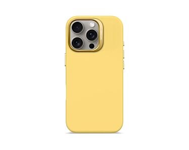 Decoded AntiMicrobial Silicone Backcover Etui silikonowe do iPhone 16 Pro Max kompatybilne z MagSafe - Żółte-1.jpg