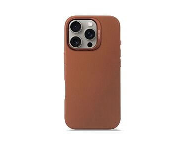 Decoded Leather Backcover Etui skórzane do iPhone 16 Pro kompatybilne z MagSafe - Brązowe-1.jpg