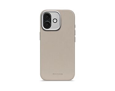 Decoded Leather Backcover Etui skórzane do iPhone 17 kompatybilne z MagSafe - Beżowe-1.jpg
