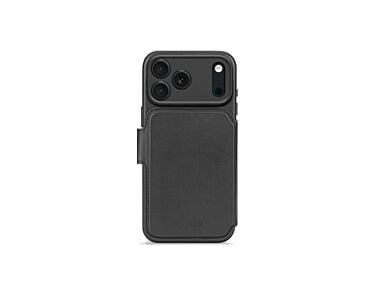 Decoded Leather Detachable Wallet Skórzana obudowa ochronna do iPhone 17 Pro kompatybilna z MagSafe - Czarna