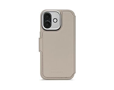 Decoded Leather Detachable Wallet Skórzane etui z portfelem do iPhone 17 kompatybilne z MagSafe - Beżowe-1.jpg