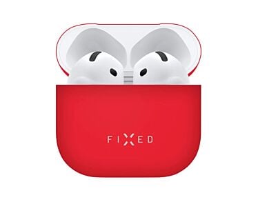 Fixed Etui silikonowe do Airpods 4 - Czerwone