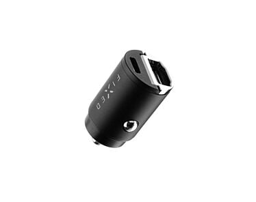 Fixed Ładowarka samochodowa USB-C/USB 30W - Czarna
