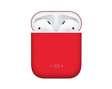 Fixed Silky Silikonowe etui ochronne do Apple AirPods - Czerwone