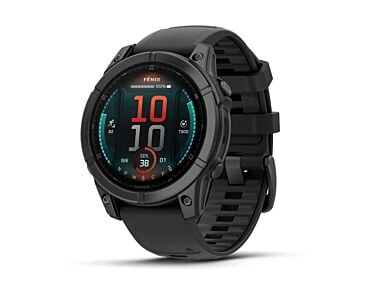 Garmin Fenix E Smartwatch z kopertą 47mm ze stali nierdzewnej w kolorze łupka z silikonowym paskiem w kolorze czarnym