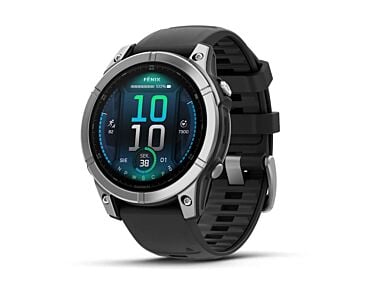 Garmin Fenix E Smartwatch z kopertą 47mm ze stali nierdzewnej z silikonowym paskiem w kolorze czarnym