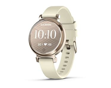 Garmin Lily 2 Smartwatch z kopertą 35mm w kolorze Cream Gold z silikonowym paskiem w kolorze kokosowym